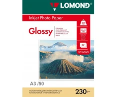 Lomond fotopopierius A3 blizgus 230g 50 lapų Extra