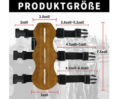 Longbowmaker dilbio apsauga šaudymui iš lanko, odinė rankos apsauga su ventiliuojamu dizainu, apsauginė rankos apsauga su reguliuojamais elastiniais dirželiais ir greito atsegimo tvirtinimo detalėmis suaugusiems ir vaikams, skirta šaudymui ir medžioklei