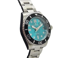 Lorenz Diver Automatic 26168dd vyriškas laikrodis, nerūdijančio plieno automatinis nardymo laikrodis, 100 metrų, sidabrinis/juodas, modernus