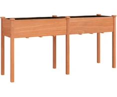 Lovelis su įdėklu, rudas, 161x45x76cm, eglės medienos masyvas