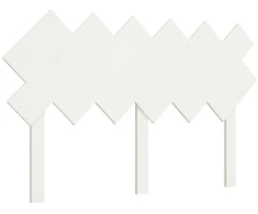 Lova Lovos galvūgalis, baltas, 132x3x81cm, pušies medienos masyvas