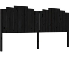 Lova Lovos galvūgalis, juodas, 206x4x110cm, pušies medienos masyvas