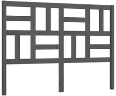 Lova Lovos galvūgalis, pilkas, 126x4x104cm, pušies medienos masyvas