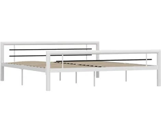 Lova Lovos rėmas, baltos ir juodos spalvos, 180x200cm, metalas