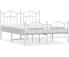 Lova Lovos rėmas su galvūgaliu/kojūgaliu, baltas, 140x190cm, metalas