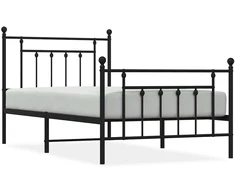 Lova Lovos rėmas su galvūgaliu/kojūgaliu, juodas, 100x190cm, metalas
