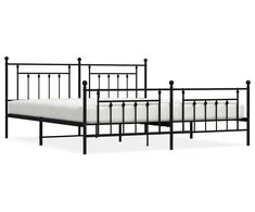 Lova Lovos rėmas su galvūgaliu/kojūgaliu, juodas, 193x203cm, metalas