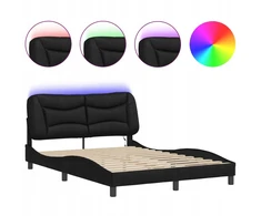 Lova Lovos rėmas su Led 140x200 juodas