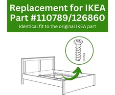 Lovos rėmo varžtas (suderinamas su Ikea dalies nr. 110789/126860) (10 vnt. pakuotė)