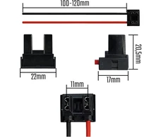 L&amp;p Car Design H7 lemputės lizdas su laidu, kampuotas, Px26d