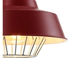 Lqwell® modernus pakabinamas šviestuvas E27, minimalistinis industrinis pakabinamas šviestuvas, vintažinis pakabinamas šviestuvas virtuvei, svetainei, miegamajam, valgomajam, kavinėms, metalinis sietynas, lubinis šviestuvas, matinė raudona