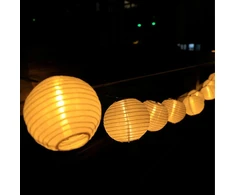 Lqwell® saulės energija įkraunamos dekoratyvinės lemputės-žibintai lauko sąlygoms, 8 m 30 Led, 2 režimai, atsparios vandeniui, saulės energija įkraunamas pakabinamas šviestuvas sodo dekoravimui, šilta balta spalva, skirtas balkonui, vestuvėms, kiemui, vak