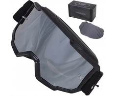 Ls2 Charger Cross Enduro Motocross Atv akiniai, juodas rėmelis, veidrodinis stiklas