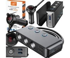 Ltc cigarečių degiklio skirstytuvas greitas automobilinis Usb įkroviklis qc pd