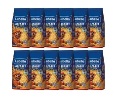 Lubella vaikiški makaronai Mini Alfabetas kartoninėje dėžutėje 12x350g