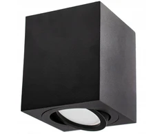 Luminex Lumiled Amat - L juodas kvadratinis reguliuojamas halogeninis spot šviestuvas Gu10 11,5cm