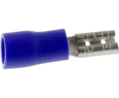 Lumonic 25 x blade jungtys 1.5 - 2.5 mm² mėlynos spalvos i blade jungtys plokščiai jungčiai 0.8 mm x 2.8 mm i kabelių antgaliai plokščia jungtis iš dalies izoliuota