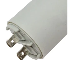 Lumonic paleidimo kondensatorius 416.10.25 A [su kištuku 6,3 x 0,8 mm] | variklio kondensatorius 20µf 400v 40 x 70 mm I kondensatorius izoliuotame plastikiniame korpuse