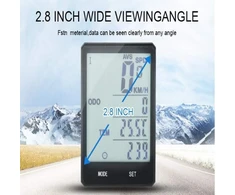 Lurowo dviračio spidometras, Lcd ekranas, belaidis, dviračio kompiuteris, odometras, atsparus vandeniui, žingsniamatis, greičio matuoklis, automatinė atmintis, išmatuojama temperatūra, chronometras, 8,9 x 5,3 x 1,8