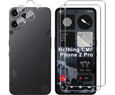 Lutree skirta Nothing Cmf Phone 2 Pro grūdinto stiklo ekrano apsaugai, 2 + 2 vienetai apsauginis stiklas + kameros apsauginė plėvelė, 9h kietumas Hd ekrano apsauga, be burbuliukų, apsauga nuo įbrėžimų