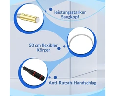 Lvefyti 2 dalių magnetinis strypo griebtuvas, 60 cm magnetinis keltuvas su 500 mm lanksčiu gooseneck, nešiojamas lankstus strypo magnetas smulkioms detalėms paimti