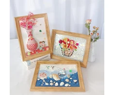 Lxoraziy 1000g spalvingos krištolinės mozaikos plytelės, mažos mini mozaikos plytelės rankdarbiams, 1 x 1 cm, vonios kambariui, virtuvei, namų dekoravimui, "pasidaryk pats" meno projektams (apie 1100 vnt.)