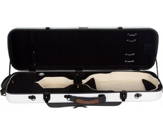 M-case smuiko dėklas Fiberglass Oblong 4/4, baltas - juodas