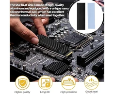 M.2 ssd aliuminio radiatorius su varžtais ir šilumą laidžiais silikoniniais padeliais, aušintuvo rinkinio radiatorius, radiatorius 2280 pcie nvme cpu aušinimas, skirtas m.2 aušintuvo nešiojamiesiems ir stacionariems kompiuteriams, 70x22x3mm, 3 rinkiniai