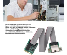 M.2a E į Rtl8111h gigabitinis ethernet tinklo plokštė M.2 2.5g ethernet tinklo plokštė 2.5g/1g/100m vieno prievado Rj45 staliniam kompiuteriui, skirtas 7, 8, 10, 11, skirtas linux, #411