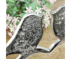 Macosa Ex241119 dekoratyvinė figūrėlė širdis su paukščiais ant medinio pagrindo 19 cm metalinė širdis dekoratyvinė širdis metalinė figūrėlė palangės dekoracija namų dekoracija širdelė dekoratyviniai paukščiai