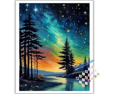 Mafenr Art paveikslas pagal skaičius suaugusiems, peizažas, paveikslas pagal skaičius peizažas dekoravimui ir dovanoms, (40 x 50 cm), be rėmo