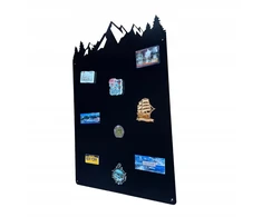 Magnetinė lenta atostogų magnetams didelė juoda Kalnai 75x49 cm Stalform