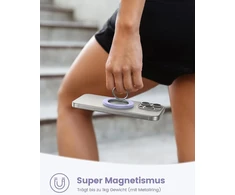 Magnetinis telefono žiedo laikiklis, skirtas magsafe – lamicall 360° besisukantis telefono laikiklis pirštui, skirtas iphone 16/15/14 pro max plus, 13/12 pro max mini, išmaniesiems telefonams su metaliniu žiedu