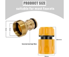 Maišytuvo jungtis: 22mm vidinis, 24mm išorinis sriegis, greita jungtis