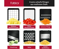 Mandolina pjaustyklė daržovėms ir sūriui 6-in-1