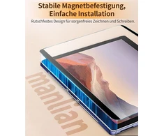 Manlian magnetinė popierinė apsauginė plėvelė, skirta microsoft surface pro 7 plus &amp; pro 7/6/5/4/3, tarsi rašytumėte / pieštumėte ant popieriaus, nuimama ir daugkartinio naudojimo, popierinė ekrano apsauga