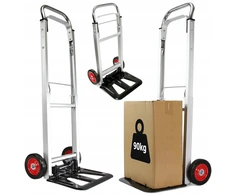 Mar-pol transportavimo vežimėlis, sulankstomas aliumininis, 90 kg, metaliniai ratai su guoliais