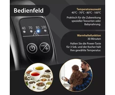 Maris led stiklinis virdulys 1.7 l lcd ekranas su temperatūros nustatymu ir šildymo funkcija arbatos sietelis ir priedas nerūdijančio plieno arbatos virimo aparatas automatinis išjungimo virdulys