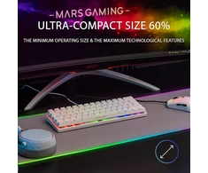 Mars Gaming Mk60 Baltas, mechaninė žaidimų klaviatūra Frgb, Antighosting, mechaniniai red jungikliai, italų kalba