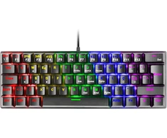 Mars Gaming Mk60 Juodas, mechaninė žaidimų klaviatūra Frgb, antighosting, mechaninis rudas jungiklis, portugalų kalba