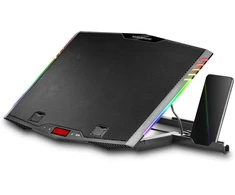 Marsgaming mnbc5, xl aušinimo pagrindas ir stovas argb, 6 ventiliatoriai, išmaniojo telefono laikiklis