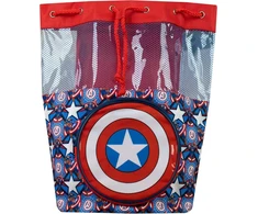Marvel vaikiškas kapitono amerikos paplūdimio krepšys, mėlynas
