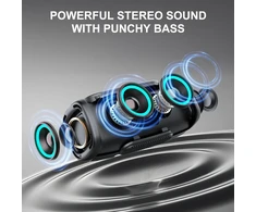 Kompiuterio kolonėlės Matast nešiojama bluetooth kolonėlė su spalvingais led