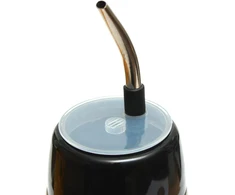 Mate Žalias Yerbomos 4.0 juodas 580 ml Yerba Mate arbatai 580 ml, nešiojamas priedas Yerba Mate, veikia kaip termosas su vandens buteliu ir išlaiko vandenį, sidabriškai juodas, 13308