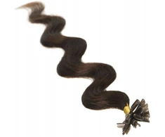 Matrix Banguoti garbanoti natūralūs plaukai su keratinu sruogomis 50 cm rudi 4