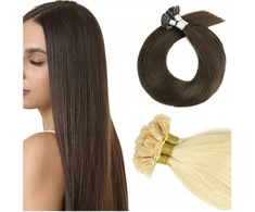 Matrix Modern-hair premium plaukai keratinui sruogomis 1 g 100% natūralūs 50 cm tamsiai rudi 2