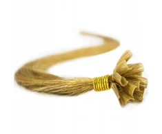 Matrix Plaukai keratinui sruogelėmis, natūralūs, su kutikulėmis, keratinas, 25 cm, šiltas blondinas 14