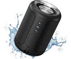 Kompiuterio kolonėlės Mawode T10 bluetooth garsiakalbis, atsparus vandeniui, 8 valandų grojimo laikas, nešiojamas, mažas, lengvas, mini, belaidis, garsiakalbis dušui, aux ir tf kortelės palaikymas (juodas)
