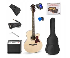 MAX Elektroakustinė gitara, stiprintuvas, derintuvas, dėklas