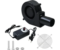 Maxawe Ac 230 V turbininis pūstuvas, 12 V reguliuojamas aušinimo ventiliatorius, radialinis ventiliatorius, radialinis ventiliatorius pripučiamam griliui, šaldytuvui, Bbq ventiliacijos ventiliatoriaus keitimas